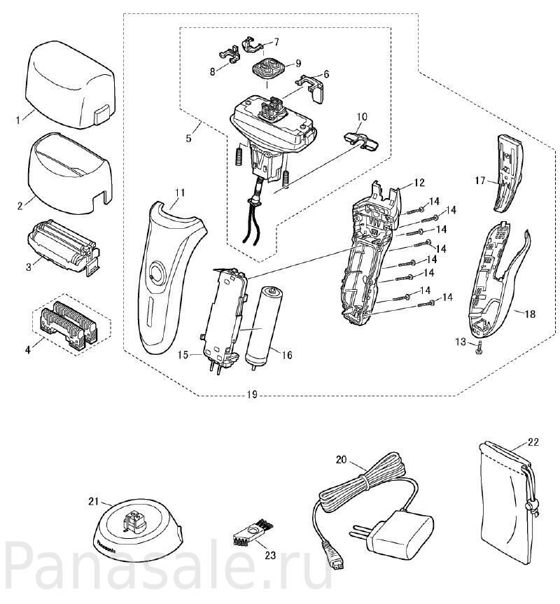 WES9167Y. Внешняя сеточка для электробритвы ES-RF31, ES-RF41, ES-LF51 ...
