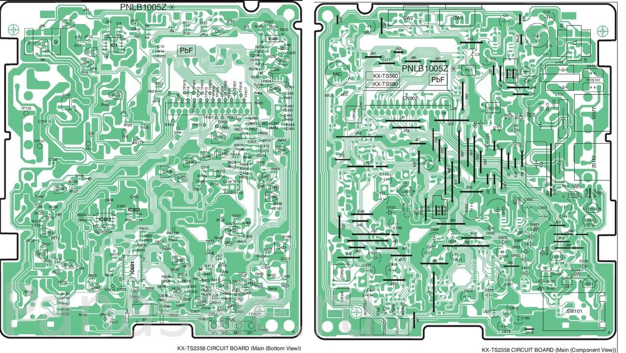 Плата управления для проводного телефона Panasonic Запчасти для проводных  телефонов Panasonic Интернет-магазин и сервис Panasonic Panasale