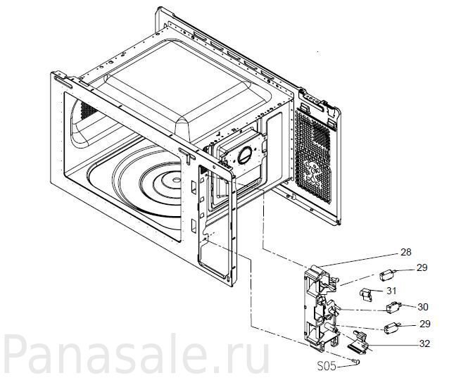 Ремонт микроволновой свч печи Panasonic (Панасоник) на дому в Химках