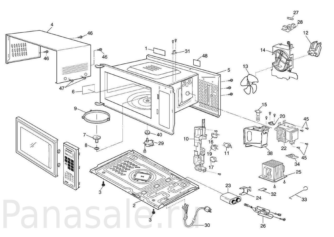 Микроволновая печь Panasonic nn-st337w схема