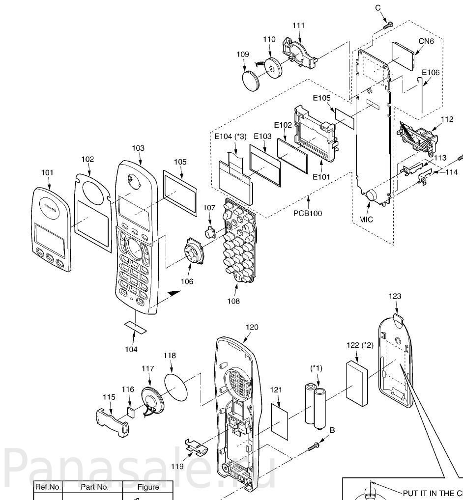 Клавиатура для радиотелефона Panasonic для модели KX-TCD215RU/KX ...